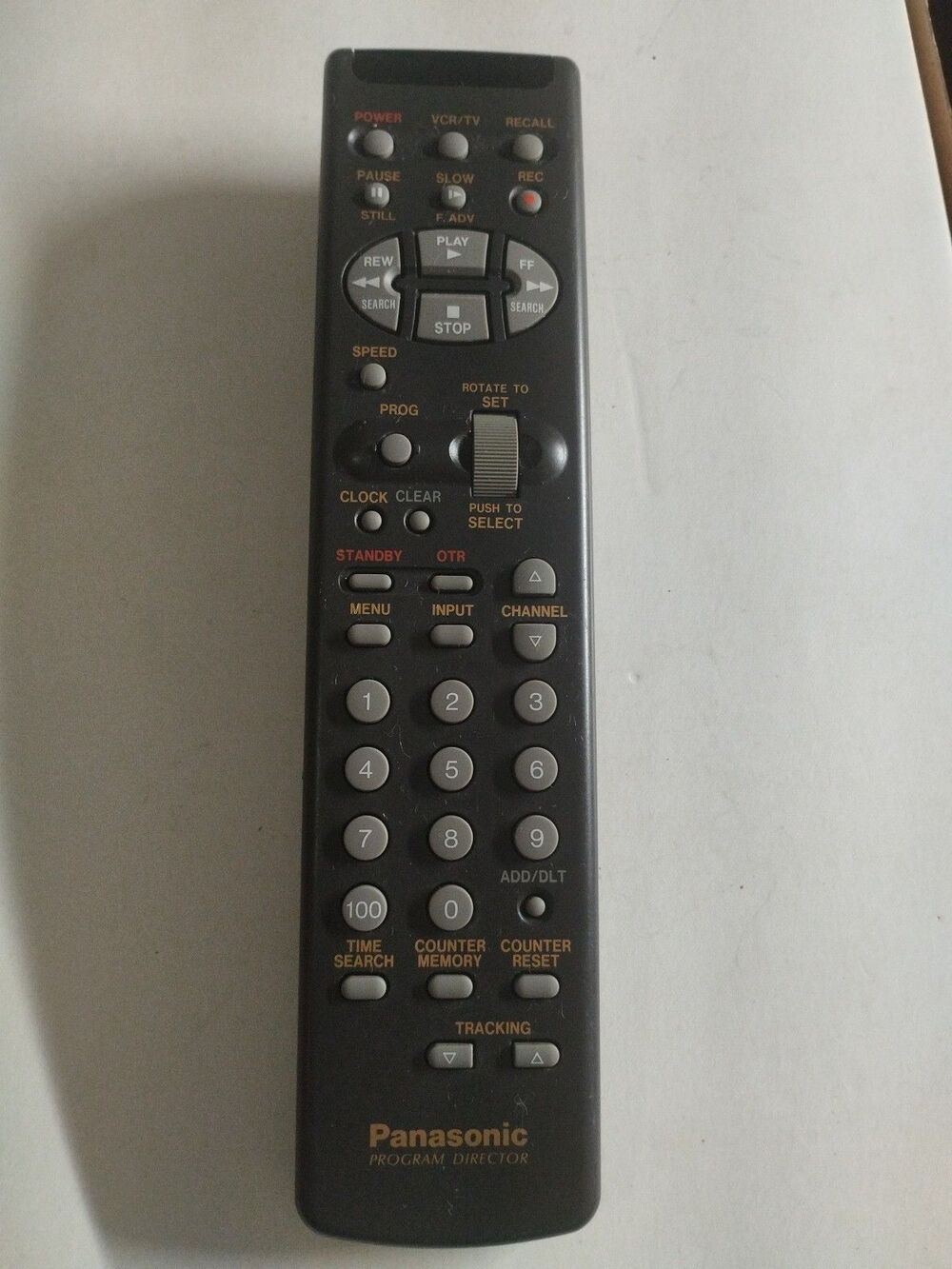 oem Panasonic VSQS1240 Program Director VCR Remote Control - Tested/Works